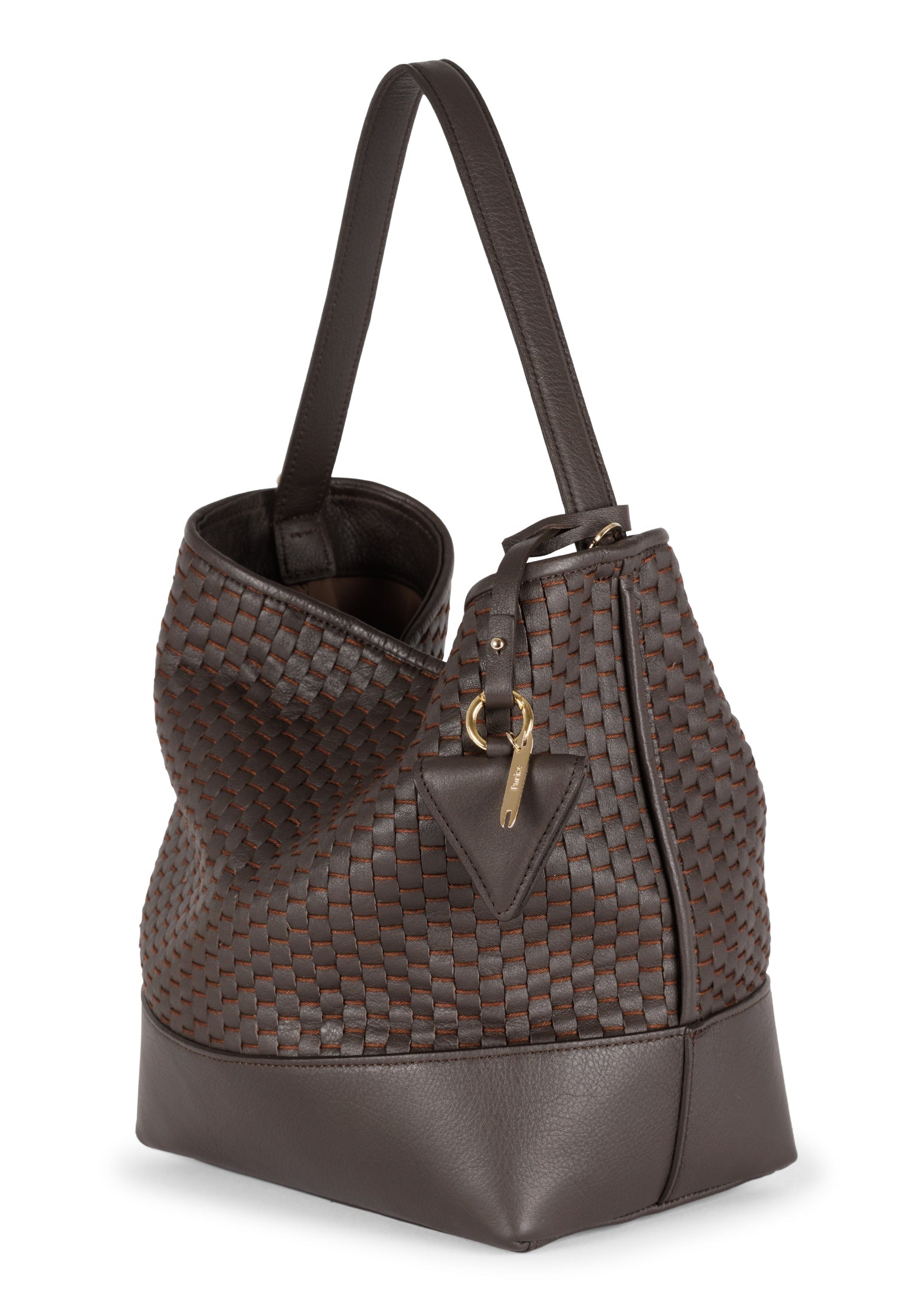 Side profile of the 51 Large Bucket Bag, highlighting its spacious and elegant structure.