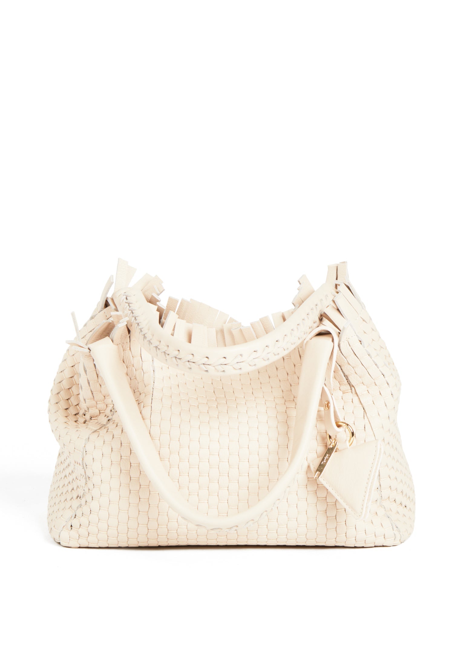 Close-up of the handle on the 09 Small Butter bag, showcasing the detailed weaving and durable craftsmanship