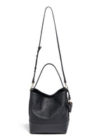 Front view of the Parise 51 Large Bucket Bag, showcasing its adjustable and removable shoulderstrap.