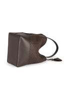 Flat view of the 51 Large Bucket bag with accessories, emphasizing its versatility and timeless elegance.